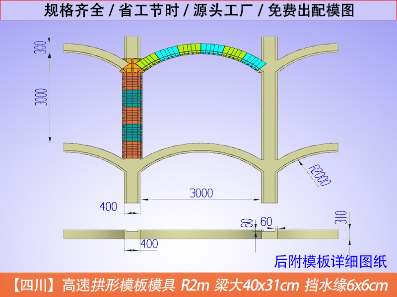 四川高速拱形骨架定型模板，快速施工，高效便捷